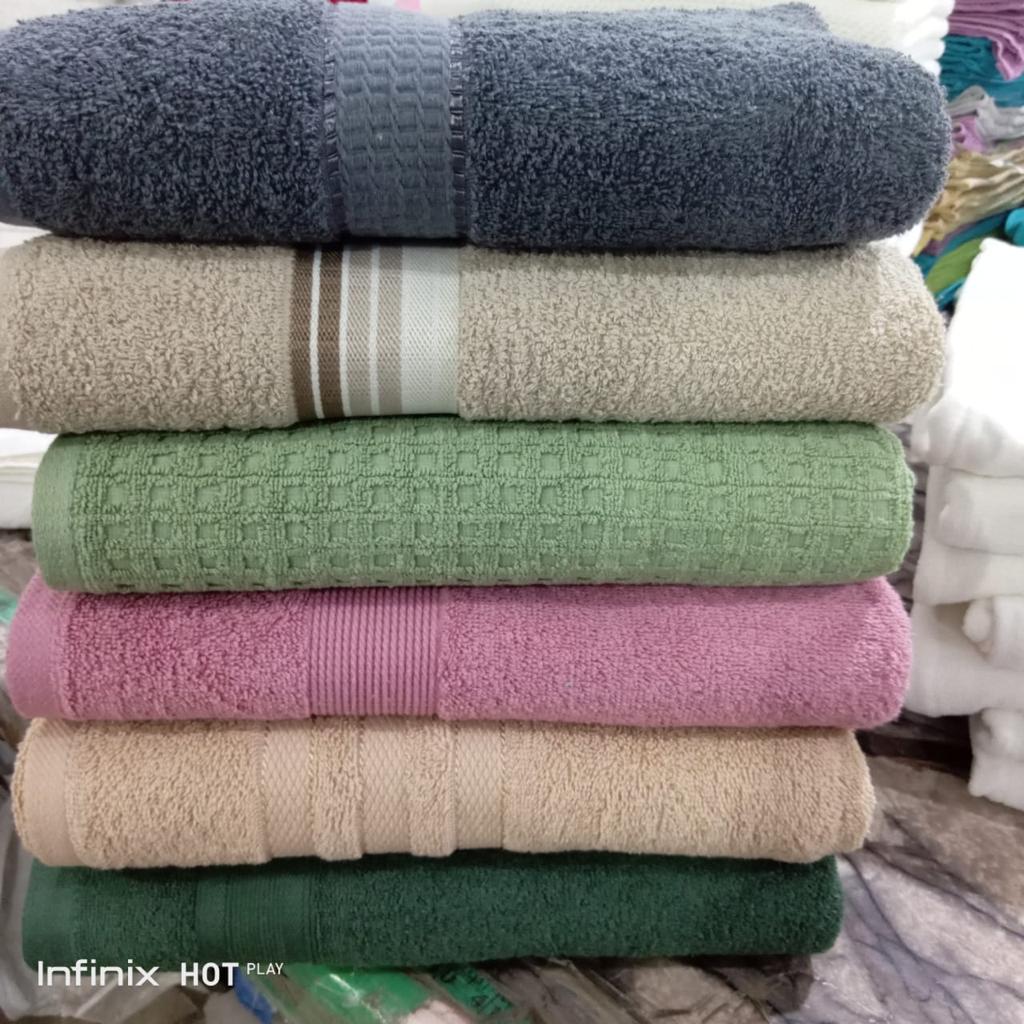 Stack of colorful wholesale towels